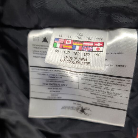 Spyder Red Insulated Ski Jacket Coat Kids 14 Unisex Small Ladies Too - Picture 6 of 6